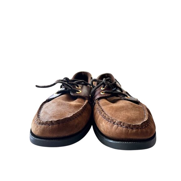 Sperry Top-Sider Men’s Brown Suede & Leather Boat Shoes Size 10M Classic Deck Lo - Picture 4 of 10